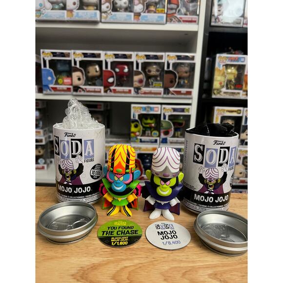 VAULTED LIMITED CHASE BUNDLE BLACKLIGHT Mojo Jojo Funko Soda Powerpuff Girls - Picture 1 of 2